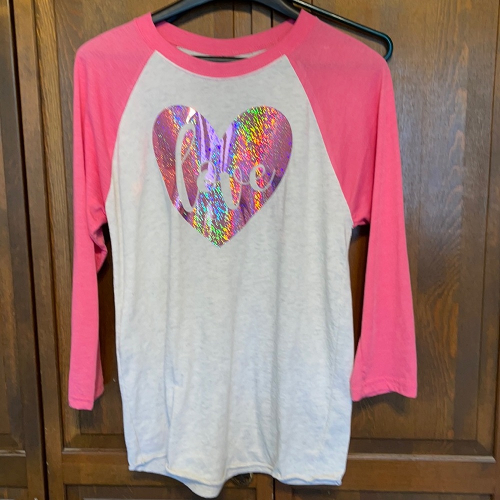 Sparkle love T-shirt. Adult small. Like new